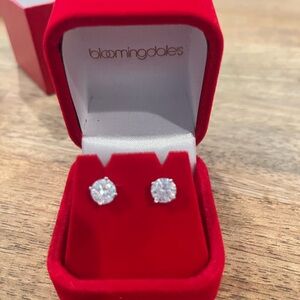 Bloomingdale's Silver Sparkling Stud Earrings